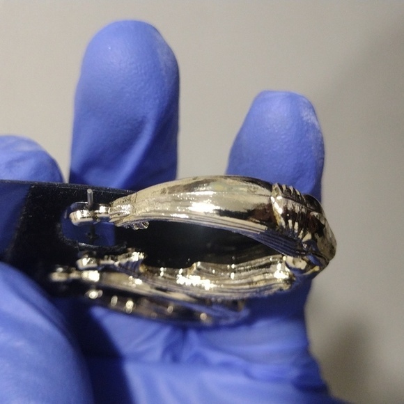 Women's Stunning Gold tone Hoop Design Drop Light Earrings,  1.3-inch drop #2 - Picture 4 of 4